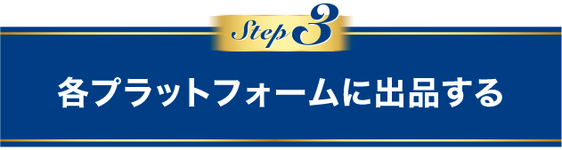 各プラットフォームに出品する